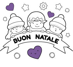 Scopri questo bellissimo disegno di Natale da colorare online per bambini piccoli: Gioia Natalizia