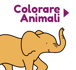 Riempi di colori i nostri disegni di Animali online per bambini e bambine piccoli