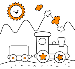 Colora i nostri disegni di trasporti online per bambini piccoli